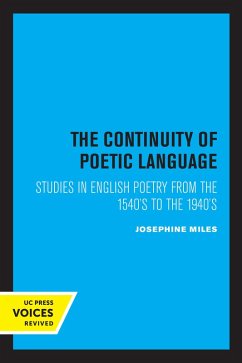 The Continuity of Poetic Language (eBook, ePUB) - Miles, Josephine