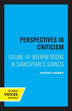 Interpretations in Shakespeare's Sonnets (eBook, ePUB) - Landry, Hilton