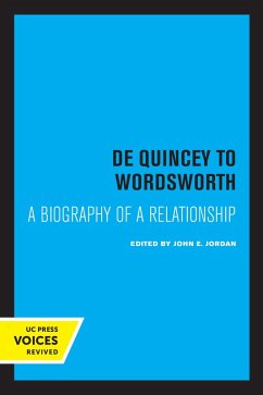 De Quincey to Wordsworth (eBook, ePUB) - Jordan, John E.