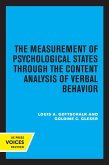 The Measurement of Psychological States Through the Content Analysis of Verbal Behavior (eBook, ePUB)
