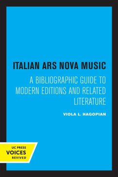 Italian Ars Nova Music (eBook, ePUB) - Hagopian, Viola L.