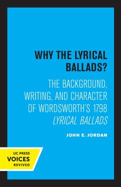 Why the Lyrical Ballads? (eBook, ePUB) - Jordan, John E.