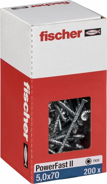 Fischer PowerFast II 5,0x70 SK TX TG blvz 200 Fischer PowerFast II 5,0x70 SK TX TG blvz 200