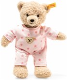 Steiff 241659 - Teddybär Mädchen Baby mit Schlafanzug, beige/rosa, 25 cm