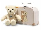 Steiff 114038 - Teddybär Mila im Koffer, vanille, 21 cm