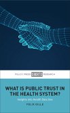 What Is Public Trust in the Health System? (eBook, ePUB) What Is Public Trust in the Health System? (eBook, ePUB)