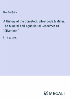 A History of the Comstock Silver Lode & Mines; The Mineral And Agricultural Resources Of ¿Silverland.¿ - de Quille, Dan