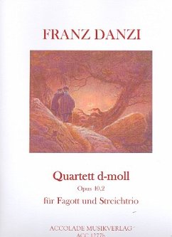 Cover Quartett d-Moll op.40,2 für Fagott, Violine, Viola und Violoncello Partitur und Stimmen