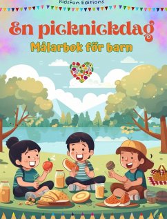 En picknickdag - Målarbok för barn - Kreativa och lekfulla design som uppmuntrar till att spendera tid utomhus - Editions, Kidsfun