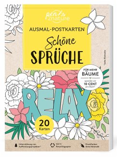 Ausmal-Postkarten Schöne Sprüche   20 Karten