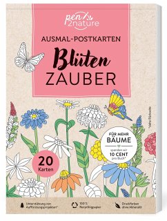 Ausmal-Postkarten Blütenzauber   20 Karten - pen2nature