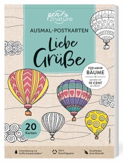 Ausmal-Postkarten Liebe Grüße   20 Karten