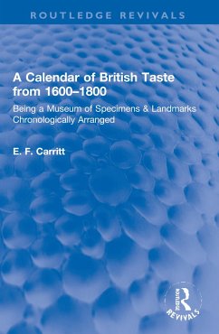 Cover A Calendar of British Taste from 1600-1800