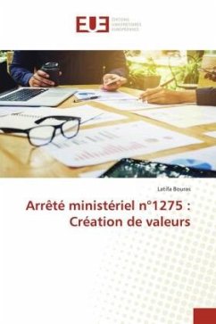 Arrêté ministériel n°1275 : Création de valeurs - Bouras, Latifa