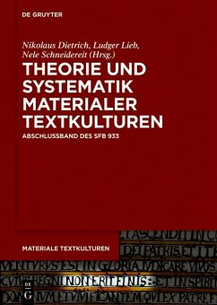 Cover Theorie und Systematik materialer Textkulturen (eBook, ePUB)