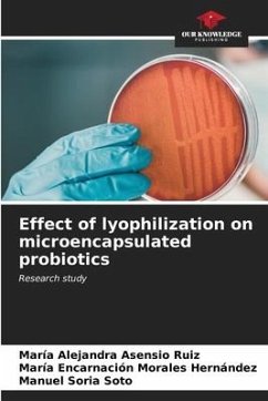 Effect of lyophilization on microencapsulated probiotics - Asensio Ruiz, María Alejandra;Morales Hernández, María Encarnación;Soria Soto, Manuel