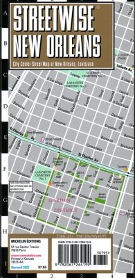 Streetwise New Orleans Map- Laminated City Center Street Map of New Orleans, Louisiana - Michelin