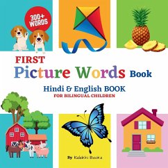 First Picture Words Book - Hindi & English Book For Bilingual Children - Bookz, Kidzikki