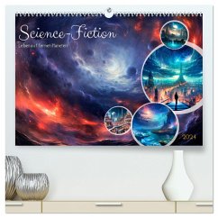 SCIENCE-FICTION Leben auf fernen Planeten (hochwertiger Premium Wandkalender 2024 DIN A2 quer), Kunstdruck in Hochglanz