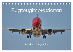 Flugzeugimpressionen auf dem Flughafen (Tischkalender 2024 DIN A5 quer), CALVENDO Monatskalender - Calvendo;Merz, Matthias