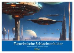 Futuristische Weltraumschlachten (Wandkalender 2024 DIN A2 quer), CALVENDO Monatskalender - Calvendo;franky58