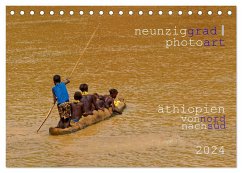 neunziggrad photoart: äthiopien von nord nach süd (Tischkalender 2024 DIN A5 quer), CALVENDO Monatskalender - Calvendo;Heller, Jörn