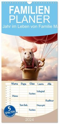 Familienplaner 2024 - Ein Jahr im Leben von Familie Maus mit 5 Spalten (Wandkalender, 21 x 45 cm) CALVENDO - Calvendo;Tapper, Daniela