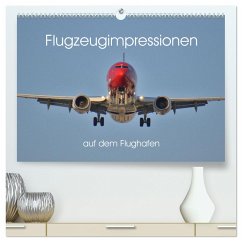 Flugzeugimpressionen auf dem Flughafen (hochwertiger Premium Wandkalender 2024 DIN A2 quer), Kunstdruck in Hochglanz - Calvendo;Merz, Matthias
