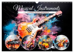 Musical Instruments CHARMING MODERN PRESENTATION (Wall Calendar 2024 DIN A3 landscape), CALVENDO 12 Month Wall Calendar