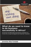 What do we need to know to do business successfully in Africa?