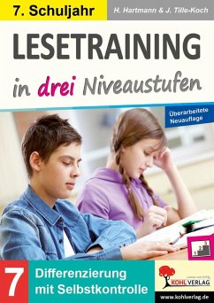 Cover Lesetraining in drei Niveaustufen / Klasse 7 (eBook, PDF)
