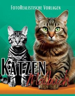 Malbuch Katze ¿Fotorealistisch¿. - Schwarze Malbücher, Lucy´s