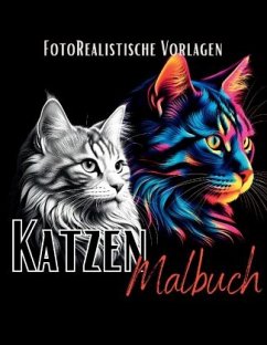 Katzen Malbuch ¿Fotorealistisch¿. - Schwarze Malbücher, Lucy´s