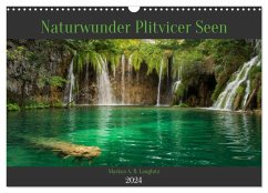 Naturwunder Plitvicer Seen (Wandkalender 2024 DIN A3 quer), CALVENDO Monatskalender