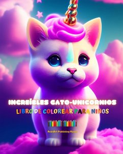 Increíbles gato-unicornios   Libro de colorear para niños   Adorables criaturas fantásticas llenas de amor - House, Animart Publishing