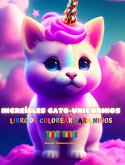 Increíbles gato-unicornios Libro de colorear para niños Adorables criaturas fantásticas llenas de amor
