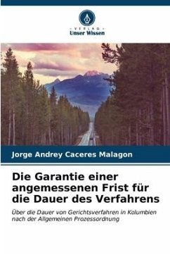 Die Garantie einer angemessenen Frist für die Dauer des Verfahrens - Caceres Malagon, Jorge Andrey