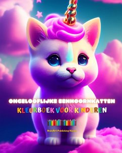 Ongelooflijke eenhoornkatten   Kleurboek voor kinderen   Schattige fantastische wezens vol liefde - House, Animart Publishing
