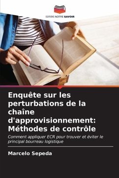 Enquête sur les perturbations de la chaîne d'approvisionnement: Méthodes de contrôle - Sepeda, Marcelo