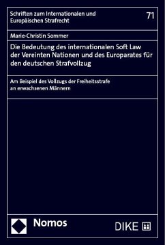 Die Bedeutung des internationalen Soft Law der Vereinten Nationen und des Europarates für den deutschen Strafvollzug - Sommer, Marie-Christin