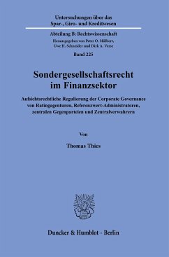 Sondergesellschaftsrecht im Finanzsektor. - Thies, Thomas