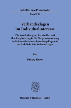 Verbandsklagen im Individualinteresse. - Simon, Philipp