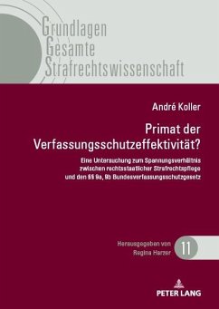 Primat der Verfassungsschutzeffektivität - Koller, André