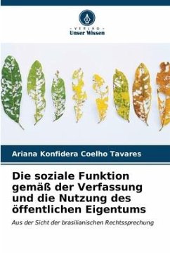 Die soziale Funktion gemäß der Verfassung und die Nutzung des öffentlichen Eigentums - Konfidera Coelho Tavares, Ariana