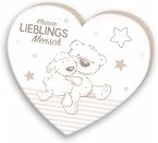 Herding 5440201093 - babybest® Herzkissen Kleiner Lieblingsmensch, 100% Polyester, 33x29 cm