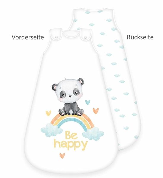 Herding 3385235231 - babybest® Babyschlafsack, Regenbogen Panda, Baumwolle, 90x45cm