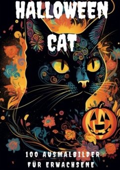 Halloween Cat - 100 Ausmalbilder für Erwachsene - Kluge, Diana