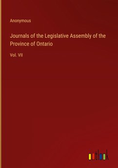 Journals of the Legislative Assembly of the Province of Ontario