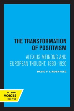 The Transformation of Positivism (eBook, ePUB) - Lindenfeld, David F.