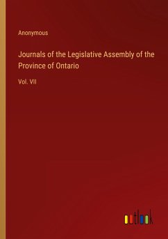 Journals of the Legislative Assembly of the Province of Ontario